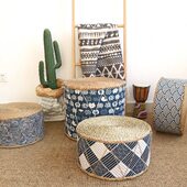 纯手工日式 简约榻榻米坐垫草编蒲团飘窗垫草垫子座墩民宿小凳子