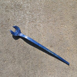 铁路呆口扳手 直柄叉口呆口扳手 加长歪把呆板手锻打36单头大扳手