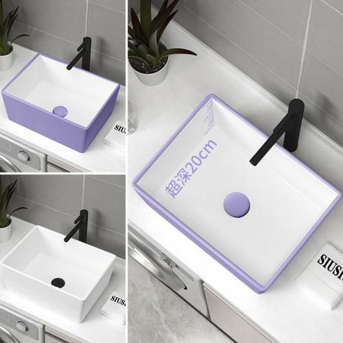 加深紫色陶瓷台上盆菜盆厨房洗手盆洗脸面盆阳台洗衣池洗衣盆