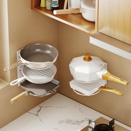 厨房备菜置物架放菜盘子架壁挂免打孔分层配菜架多层托盘可折叠