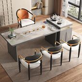 轻奢岩板茶桌椅组合现代简约多功能功夫岛台桌家用办公一体泡茶桌