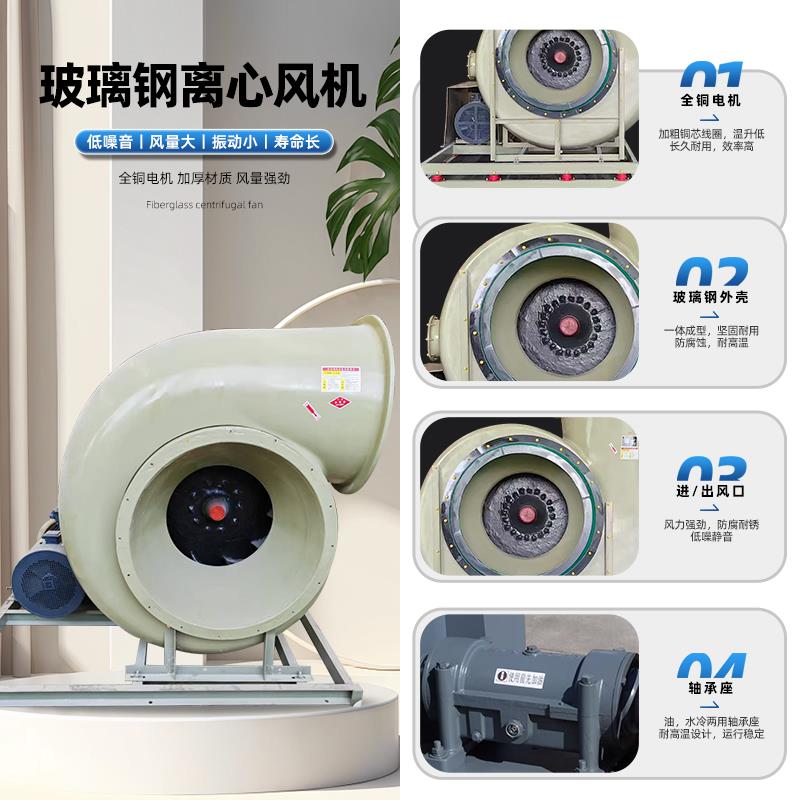 F4-HEE72防玻璃业纤维离心风机耐酸碱耐风腐蚀工引腐通机大功率化