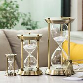 60分钟学习计时器工艺摆件生日礼物商务礼品 古铜三柱沙漏3