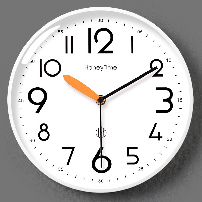 简约挂钟新款2024家用现代挂墙客厅F创意时钟石英钟表静音教室挂