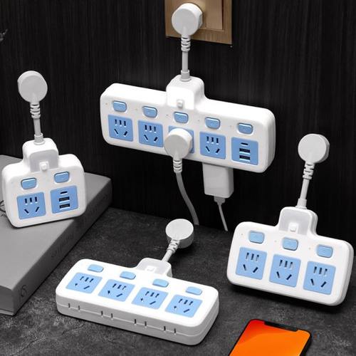 多功能家用宿舍转换器带USB夜灯独立开关一转多防雷智能插排插座