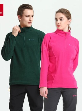 K2summit凯图巅峰 男女情侣款抓绒衣 摇粒绒半开衫加厚保暖衣秋冬