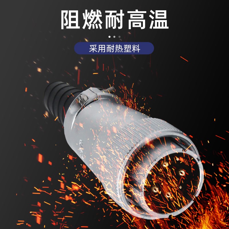 威浦防水WS32航空直式TQ插头方形法兰Z座4-10B-19芯螺纹连接器件