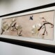 刺绣画玉兰图客厅沙发背景卧室新苏州纯手工苏绣刺绣挂画成品