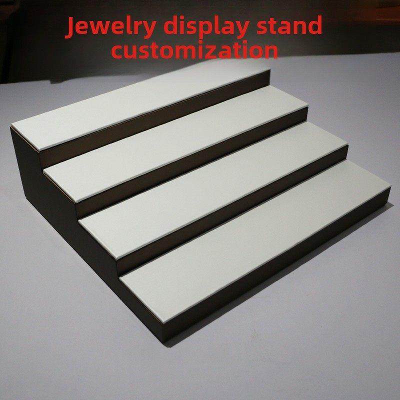 四层梯形展示架，阶梯式直播眼镜展示道具，古董手镯展示架，手镯