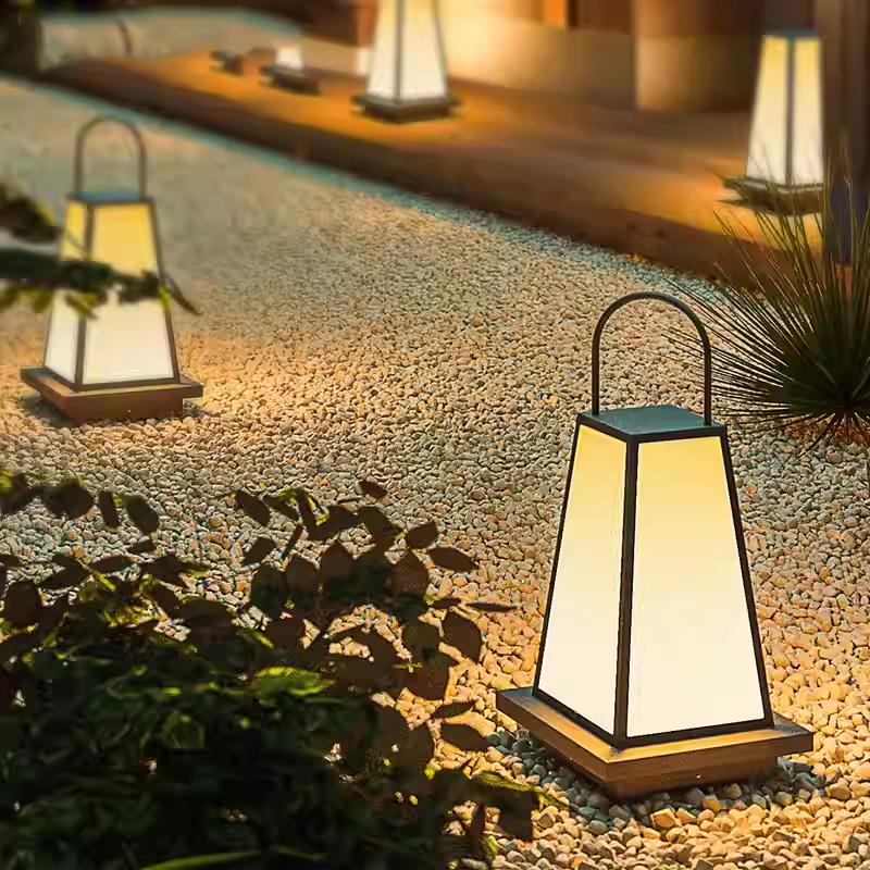 太阳能户外家用庭院灯日式手提草坪灯防水花园别墅景观灯室外地埋