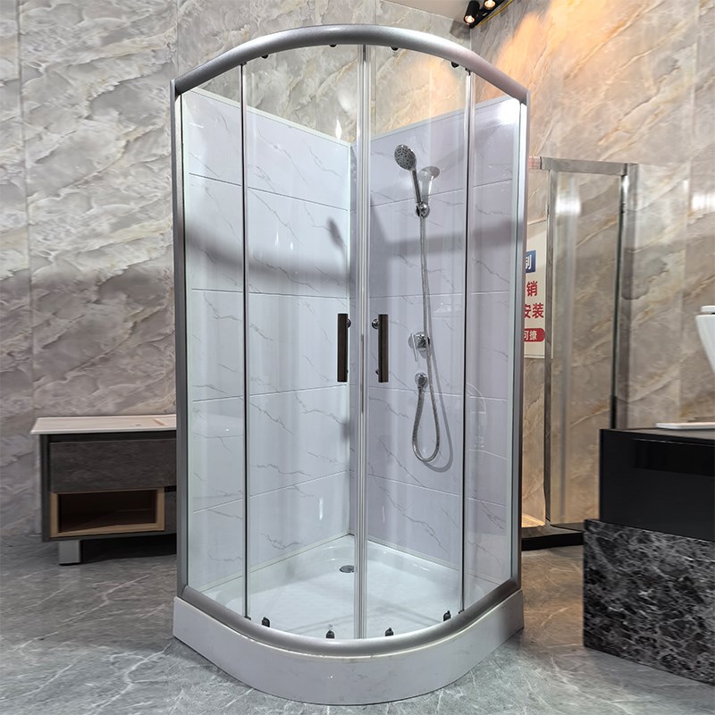 弧扇型整体淋浴房整体一体式家用淋浴房玻璃隔断整体浴室淋浴隔断