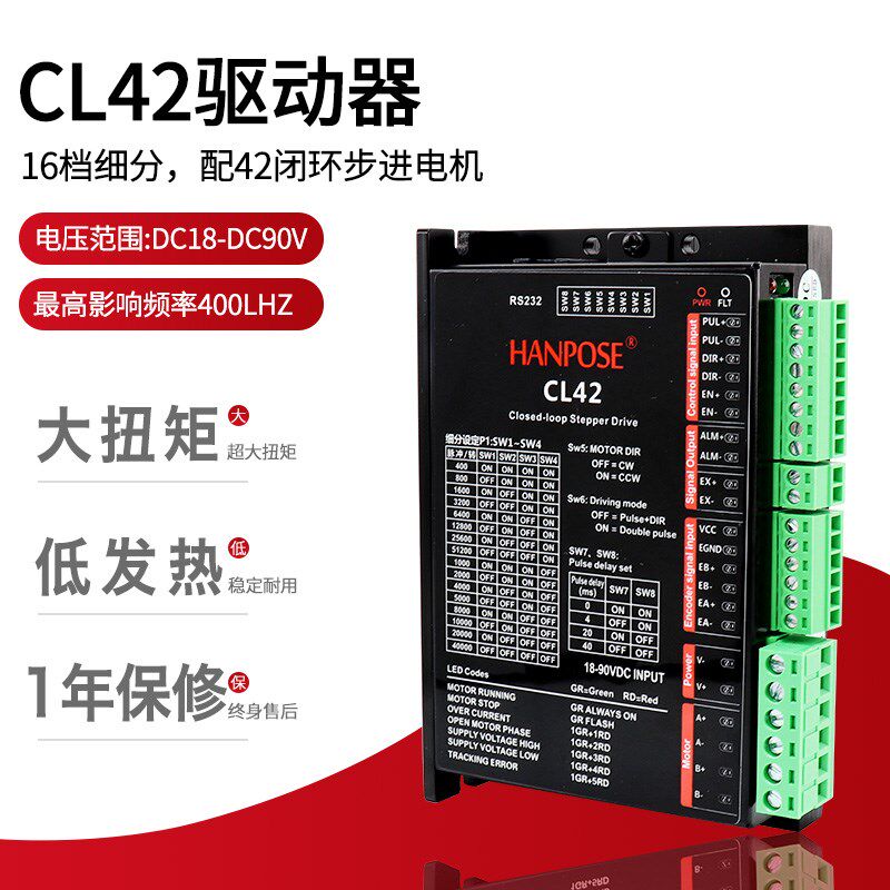 CL2直流闭环步进电机驱动器 低成本高速大力矩 两相闭环控制板