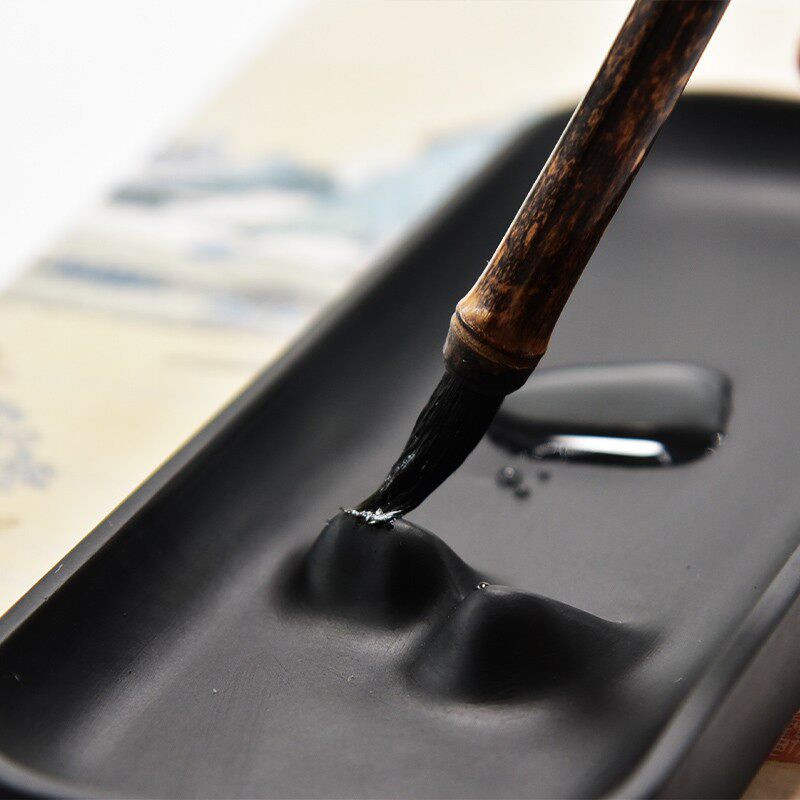 寒山平板砚台书法带盖墨碟歙砚端砚毛笔墨池学生笔墨纸砚文房,文具电教/文化用品/商务用品,文房四宝,淘宝优惠券,粉丝福利购,淘宝优惠卷