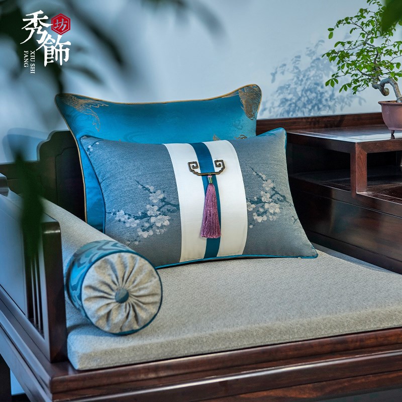 新中式罗汉床垫子古典实木家具海绵垫红木沙发坐垫飘窗垫乳胶定制