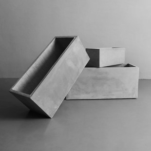 长方形水泥花槽家用落地大花盆大号镁泥庭院阳台绿化带户外种植箱