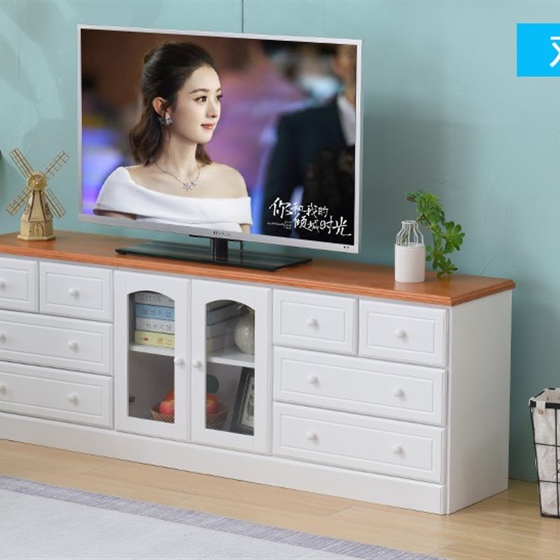 实木电视柜现代简约储物柜客厅小户型迷你卧室地柜茶几组合整装