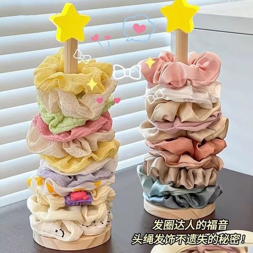 001圣诞树甜美实木发圈收纳神器