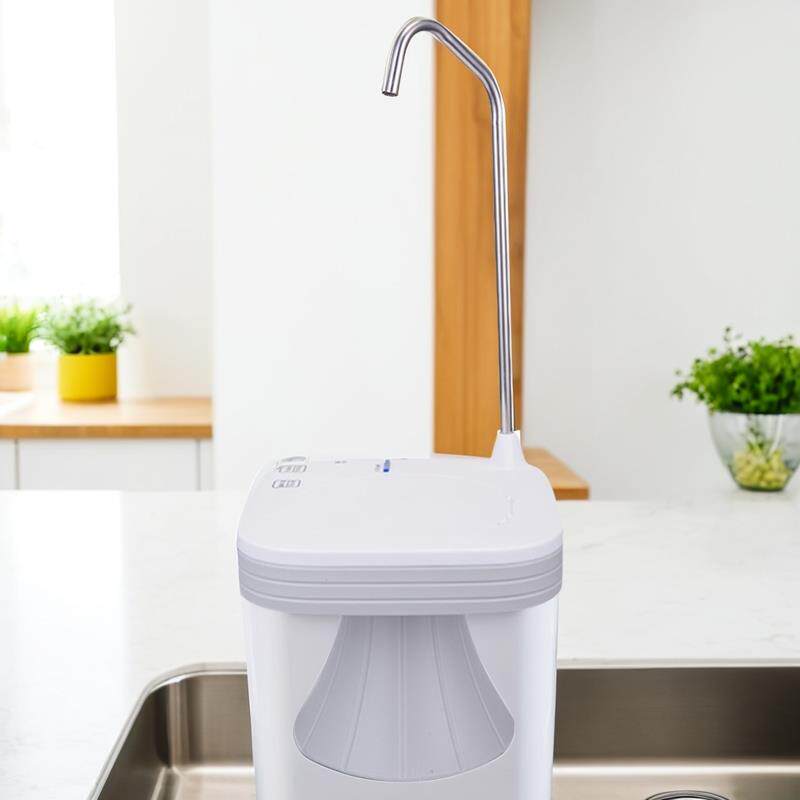 伙妹桌面式电动抽水器桶桌两用自动出水器台式托盘大桶装水抽水机