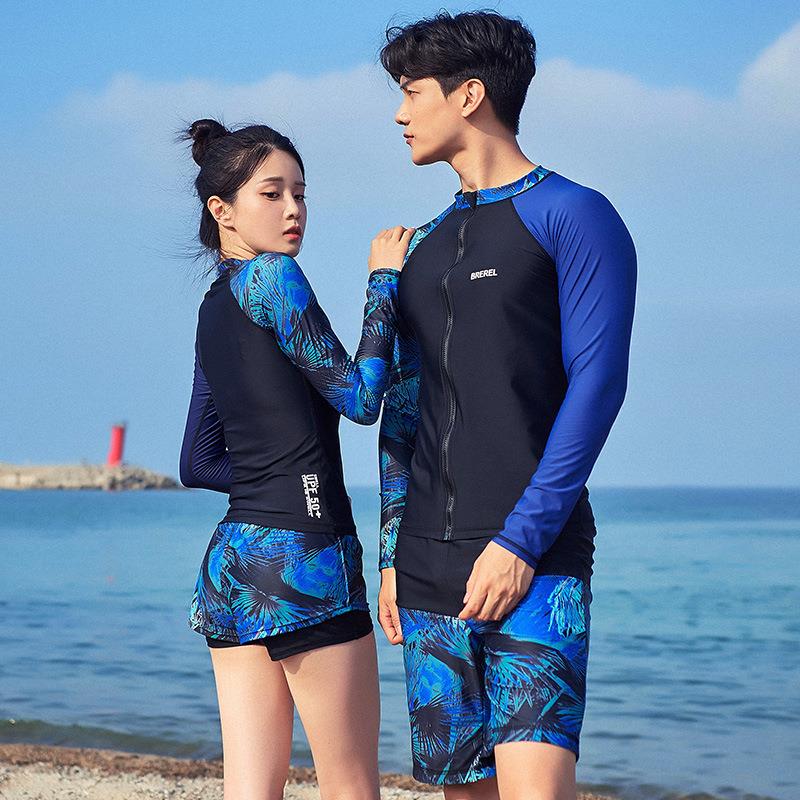 2025新款新款潜水服情侣户外冲浪服防晒速干健康运动服男女分体游
