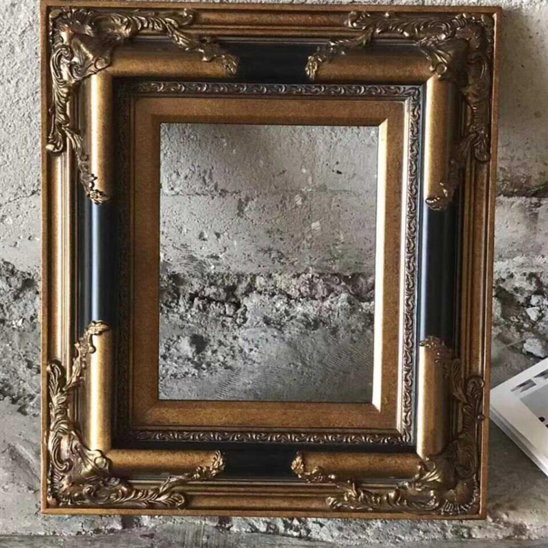 【上新】复古古典黑金实木油画框各种尺寸可选素描展览法式挂画