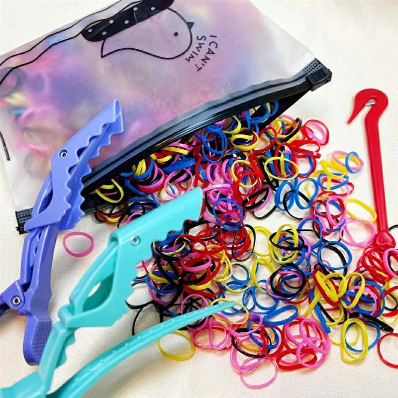 【俏萌宝】一次性皮筋分区夹拆发器编发基础工具套装儿童发饰女童