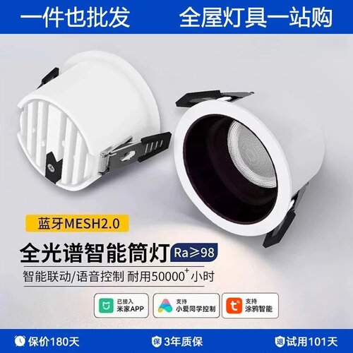 已接入米家涂鸦Zigbee防眩筒灯