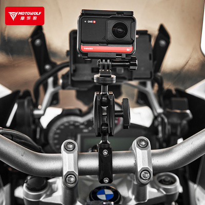 车把镜座摩托车行车记录仪支架骑行直播运动相机架子龙头改装配件