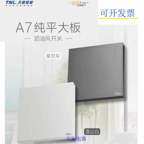 TNC天朗智能奶油风开关插座五孔10A暗装哑光86型USB超薄墙壁面板