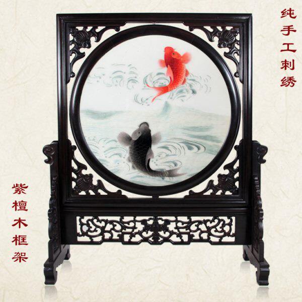 鲤鱼腾飞  年年有余 飞腾 纯手工艺品汴绣