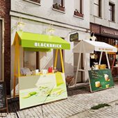 创意夜市摆摊架广场商业街集市摊位展示架可移动折叠美食街摊位架