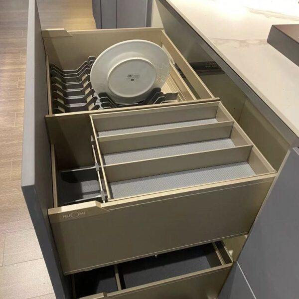 厨房拉篮魅影抽中抽碗碟篮抽屉式橱柜调味篮太郎灰碗篮香槟金锅篮