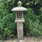 石雕石灯庭院别墅草坪灯石灯笼日式 禅意落地灯青石仿古电石头摆件