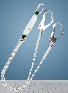 品致 双钩安全绳S-51225保定众安zoan登高作业缓冲系绳1.75米