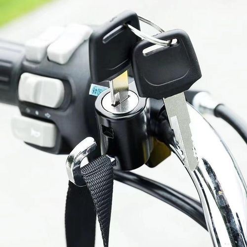 现代简约电动车头盔锁摩托车安全帽钥匙挂钩固定锁通用帽子锁定制