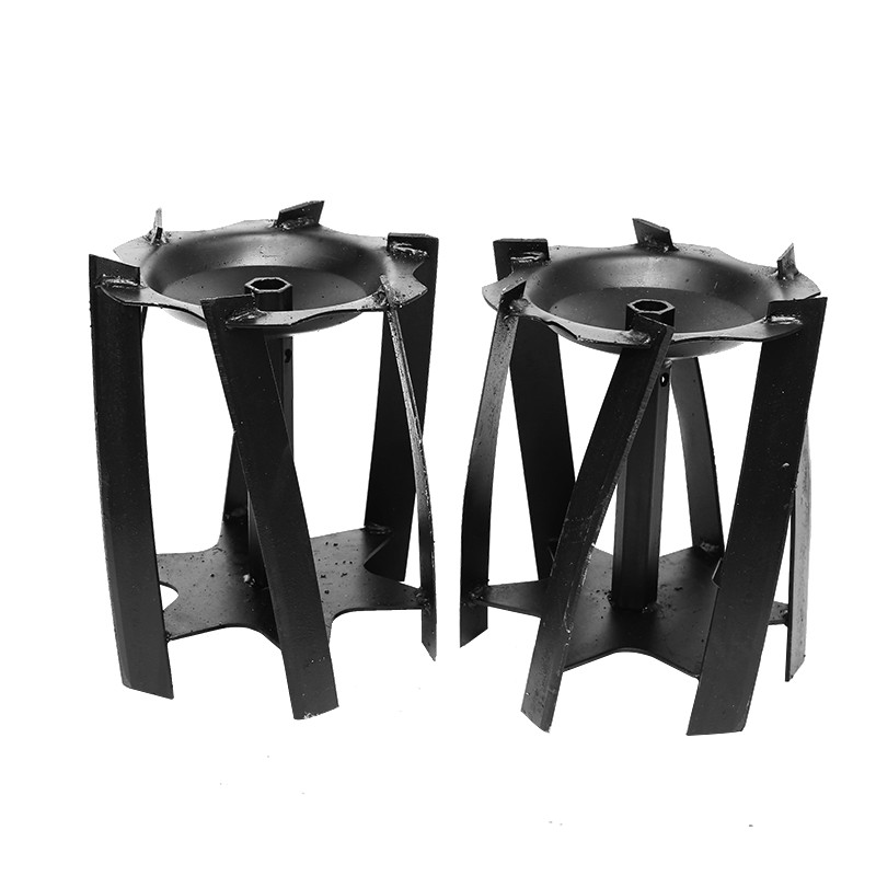 微耕机除草轮配件防缠绕割草轮六角星防缠草除草轮锰钢刀片锄草轮