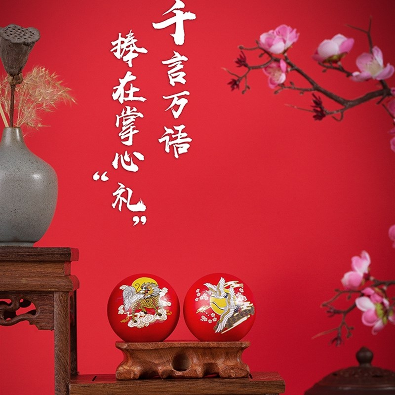 保定铁球空心铃音健身球把玩老年人放松肌肉健身球手握球手盘球