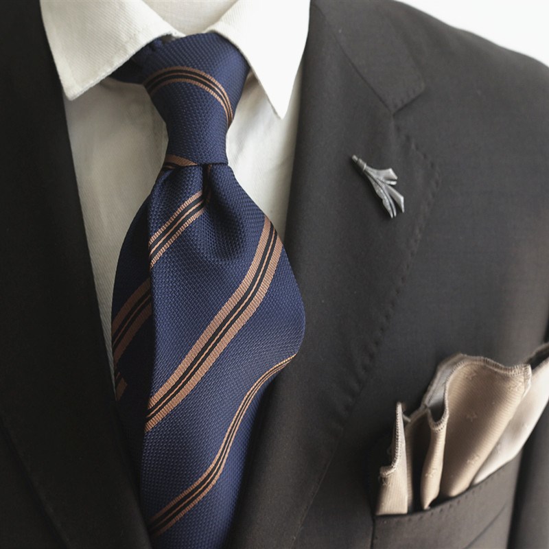 复古条纹绿色橘色咖色男女领带商务正装学院风休闲结婚绅装常青藤