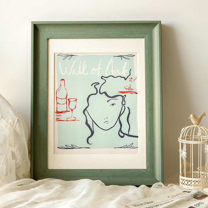 美式加宽大画框装裱挂墙空框20寸相框高级感复古客厅画框卧室油画