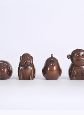 纯铜十二生肖全套摆件鼠牛虎兔龙蛇马羊猴鸡狗猪摆设摆件生日礼品