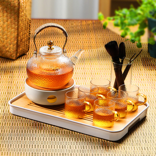 玻璃茶壶泡茶家用围炉水果茶具明火耐高温电陶炉煮茶器提梁烧水壶