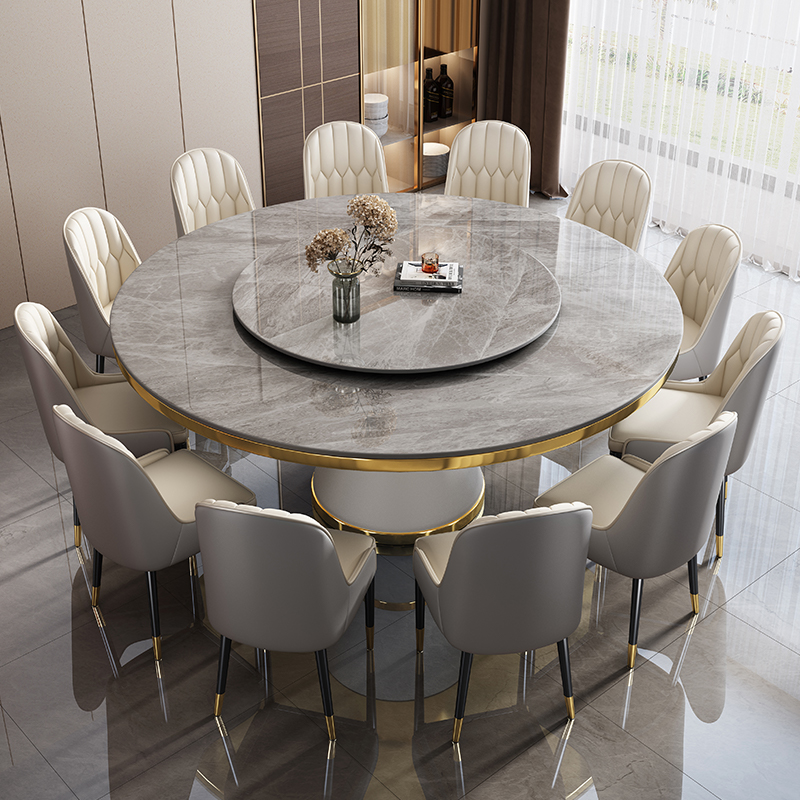 华意空间岩板餐桌椅组合2