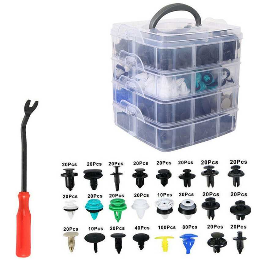 620pcs盒装四层卡扣24种紧固件夹适用于日系汽车螺丝扣固定扣混装