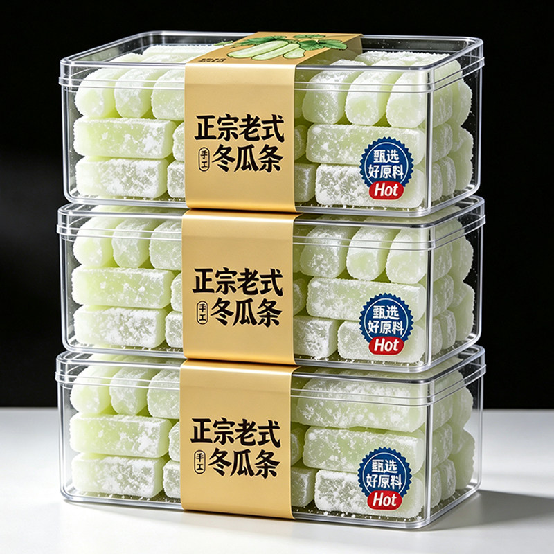 冬瓜糖正宗老式冬瓜条传统办公休闲怀旧零食蜜饯果干官方旗舰店