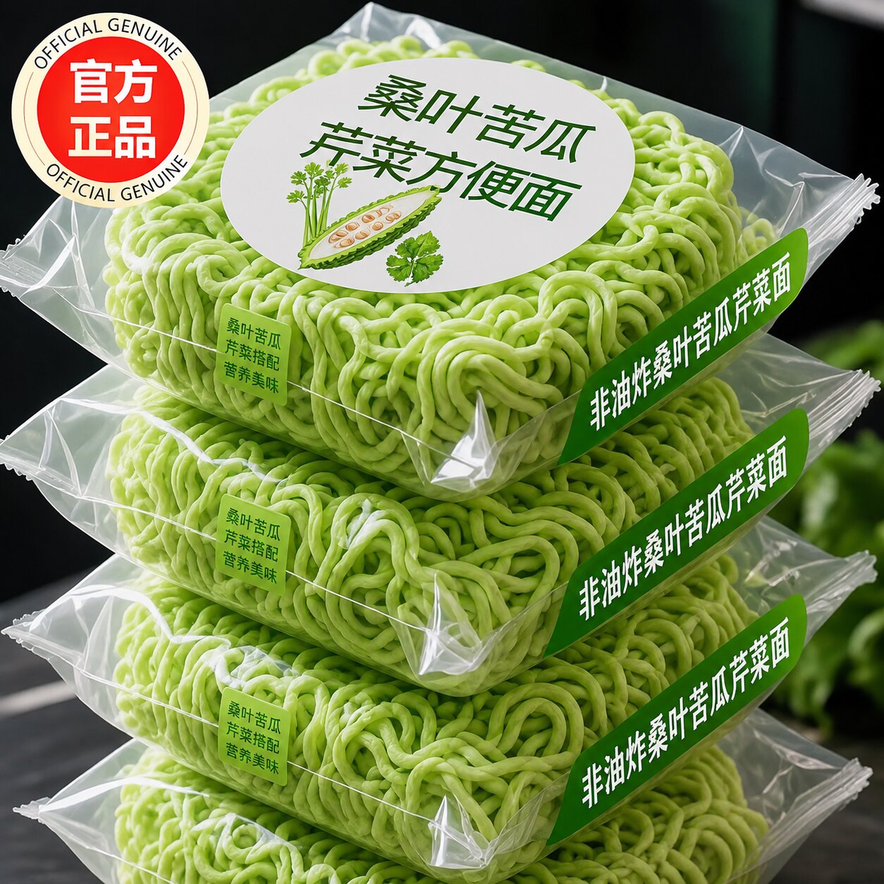 正宗桑叶苦瓜芹菜方便面条免煮营养代餐早餐糖尿人专用官方旗舰店