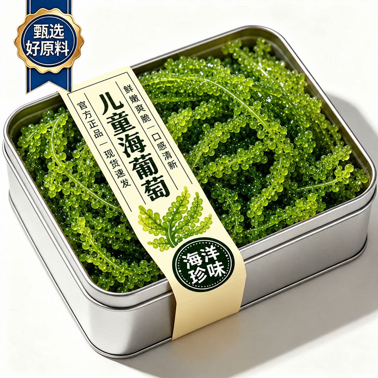 正宗儿童海葡萄即食新鲜零食营养盐渍绿色鱼子酱独立包装吃的健康