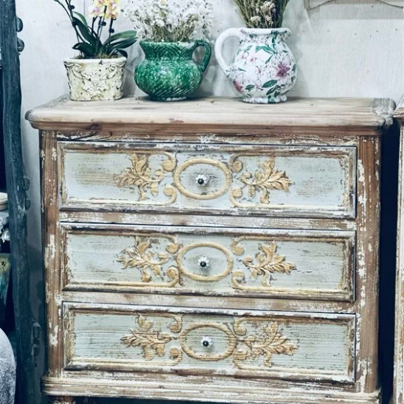 复古实木做旧柜子餐边柜储物柜双开门三抽床头柜落地柜子,住宅家具,户外储物柜,淘宝优惠券,粉丝福利购,淘宝优惠卷