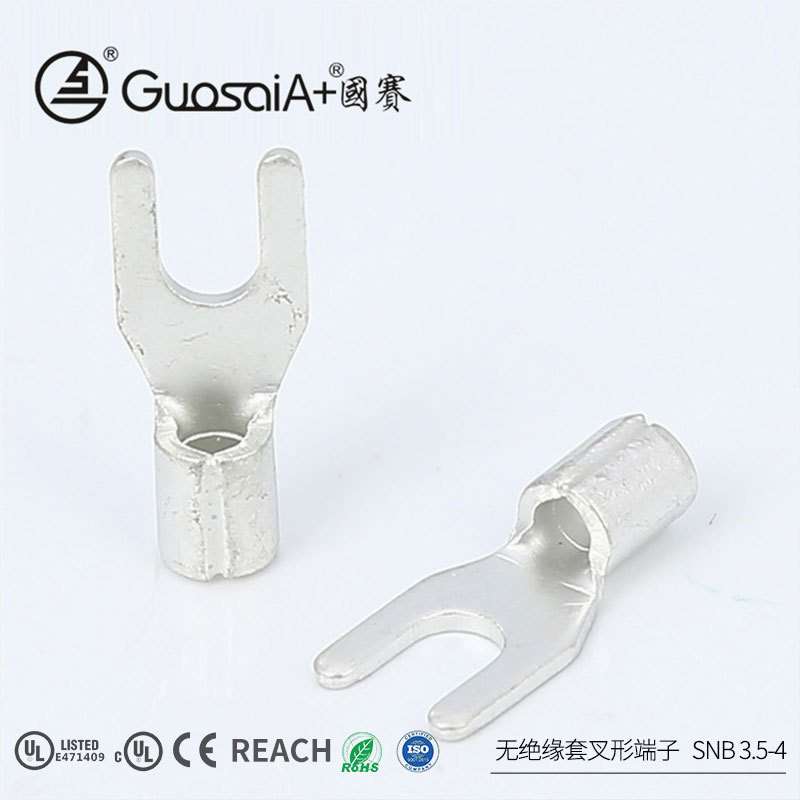 厂家供应冷压端子SNB 3.5-4无绝缘管套叉型端子接线端子叉型端子