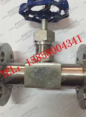 43弯头新款W16C16PDN15DN25仪表法兰针型阀温州永嘉不锈钢针型阀