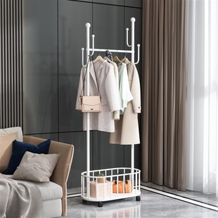 飘窗放衣服神器衣帽架落地卧室家用挂衣架隔夜衣服收纳架置物架子