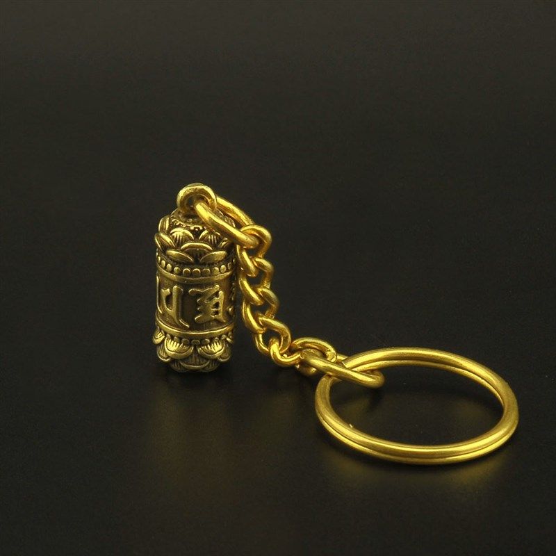 黄铜钥匙扣创意铜手工汽车挂件饰品莲花桶六字箴言纪念工艺品复古,节庆用品/礼品,钥匙扣,淘宝优惠券,粉丝福利购,淘宝优惠卷